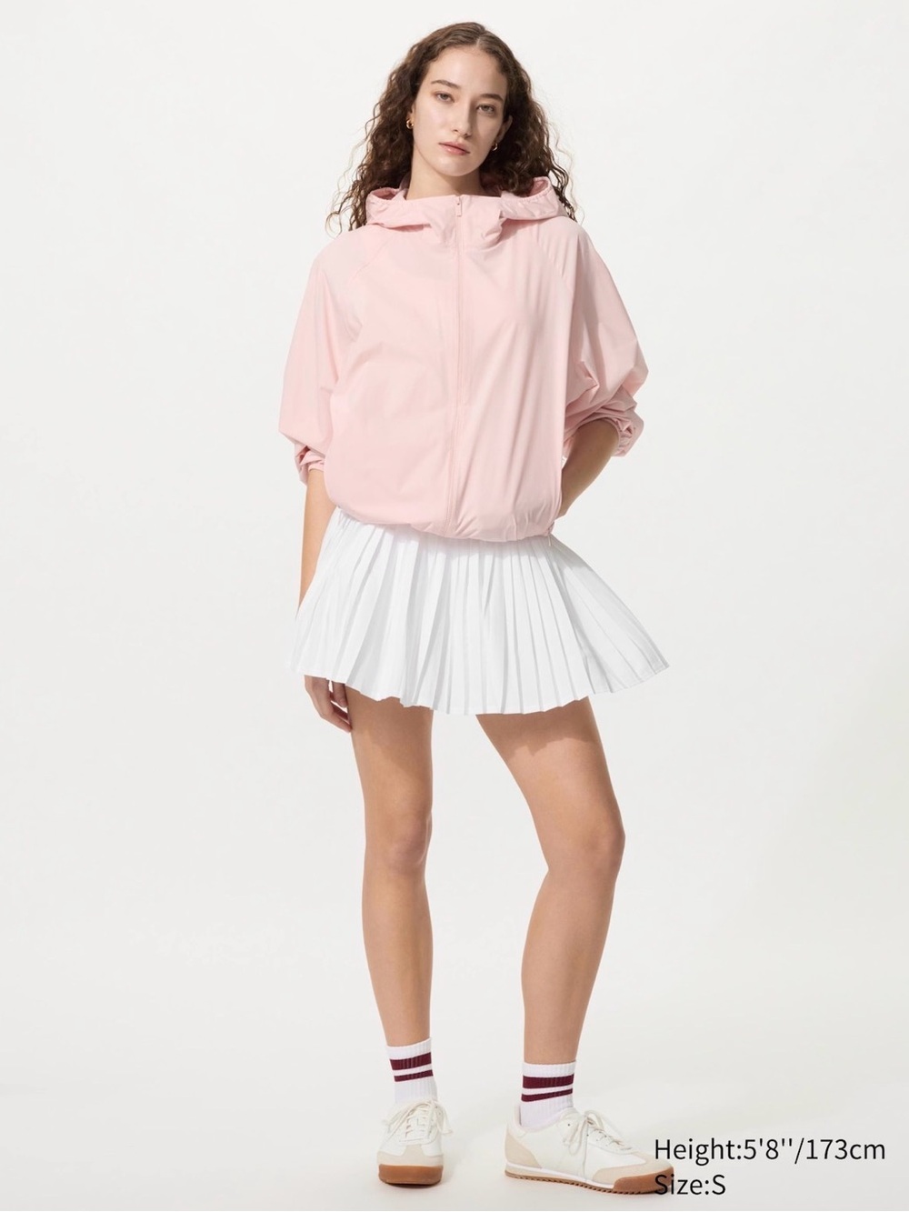 Uniqlo Pleated Mini Skirt in White | size M